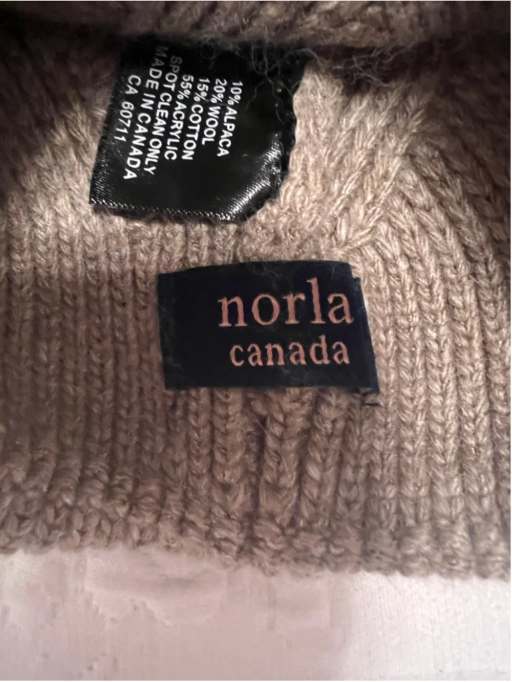 Women's Norla Brown Knit Pom Pom Beanie Hat One Size